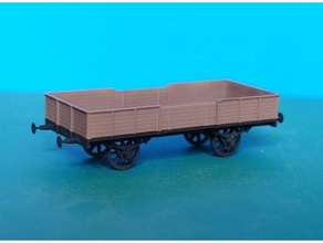 kömür gondol 1 87 h0 ölçek vagon demiryolu tren 3d print model - Mito3D