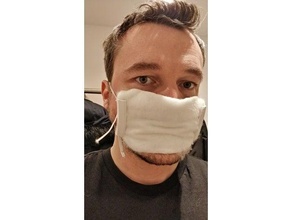 bocca naso protezione respirazione maschera covid 19 covid19 mascherina 3d print model - Mito3D