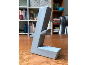 litecoin logo desktop 3d print model - Mito3D