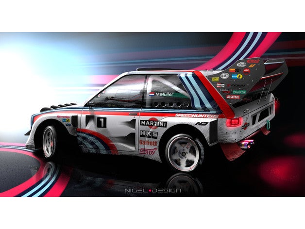Subaru justy j12 impressionnant rallier groupe voiture poly courses wrc 3D print model - Mito3D