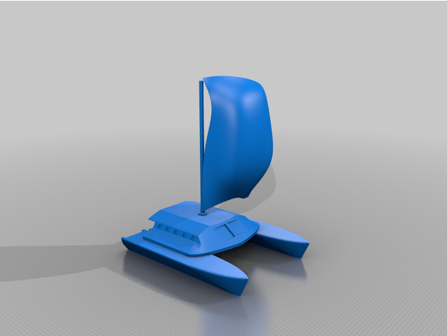 Katamaran Fortschritt Boot Spielzeug 3D print model - Mito3D