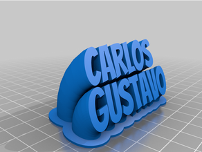 customized sweeping 2-line nagusme plate text 3d print model - Mito3D
