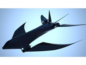 aircraft zrk airplane concept fly plane 3d print model - Mito3D