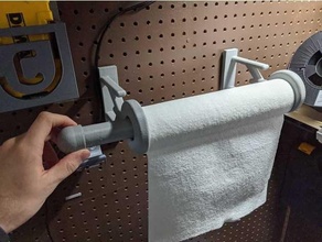 pannello forato bobina titolare supporto carta asciugamano 3d print model - Mito3D