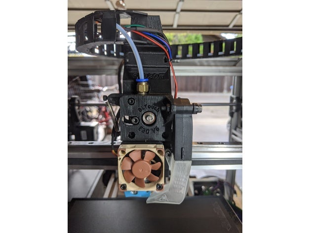 e3d v6 hotend bltouch linéaire guider 2020 extrusion 3d imprimante ventilateur direct conduire monter 3D print model - Mito3D