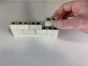 miniature cinder block mold casting cement cinderblock miniatures molding silicone 3d print model - Mito3D