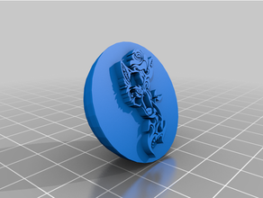 wolf rose stamp tool 3d print model - Mito3D