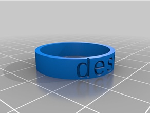 personalizado anillo desy2name eu us jp ch Talla 3d print model - Mito3D