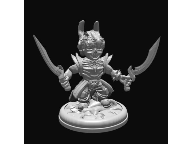 dragon knight dual swords 28mm creature d20 dice game gaming mehdals mini miniature monster scale scales skeleton skull table tabletop terrain tower 3D print model - Mito3D