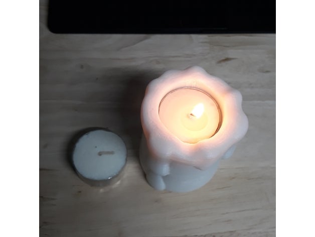 candela titolare supporto porta candele 3D print model - Mito3D