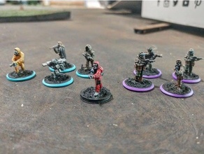 bases 15mm scale minis bands 3d print model - Mito3D