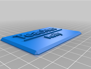 özelleştirilmiş etiket öğretmeni Kelly işaret 3d print model - Mito3D
