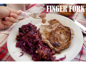 Finger Gabel comida Essen Lebensmittel Tenedor 3d print model - Mito3D