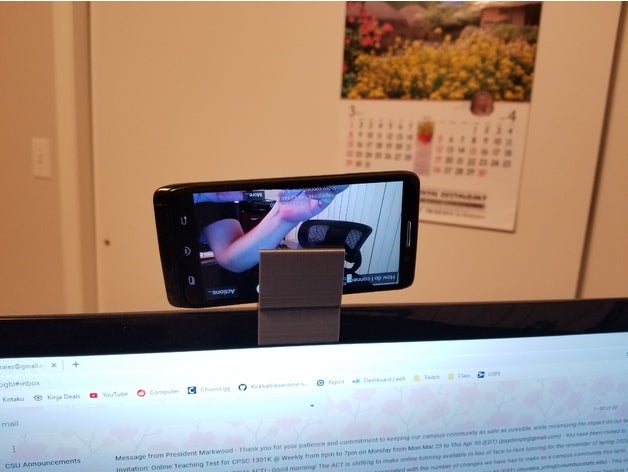 phone camera mount asus monitor smartphone tablet vs239 3D print model - Mito3D