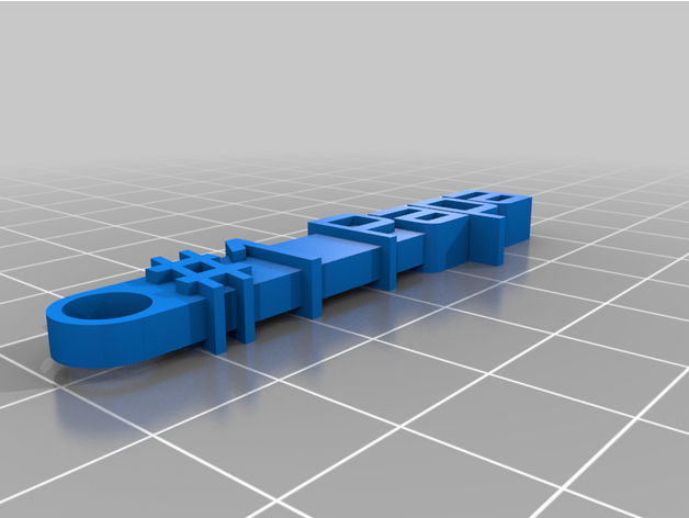 customized message keycpapahain 3D print model - Mito3D