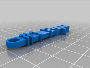 customized message keycpapahain 3d print model - Mito3D