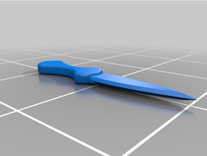 letter opener knife 3d print model - Mito3D