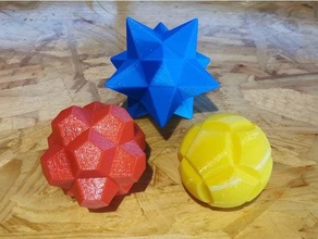 dodecahedron türetilmiş şekiller 3d print model - Mito3D