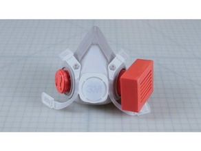 respirator hepa filter cassette cap 3d print model - Mito3D