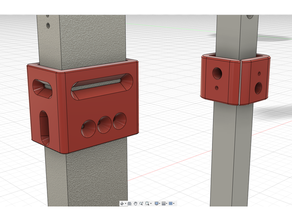 draw mark & drill hole tool 2020 2040 profile construction diy glasses helper 3d print model - Mito3D