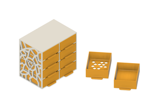 economical drawers organizer art bolt box container drawer orginizer screws 3d print model - Mito3D
