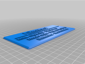 cosa mia personalizado etiqueta 3d print model - Mito3D