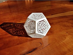 folding ornate dodecahedron polyhedra polyhedron 3d print model - Mito3D