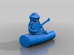 Kermit Frosch Log Sesam Straße 3d print model - Mito3D