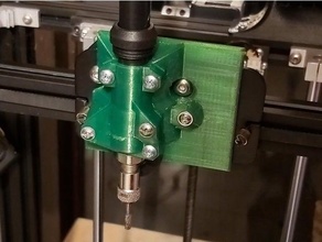 ender 5 flex shaft spindle adapter cnc creality dremel holder 3d print model - Mito3D
