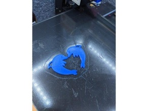 Delfin Herz Halskette bff 3d print model - Mito3D