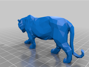 Lowpoly Tiger 3d print model - Mito3D