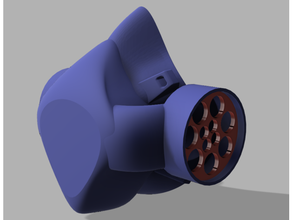 respirator rj v1 gaz maskesi solunum maske 3d print model - Mito3D