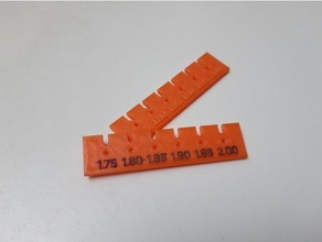 filament diameter gauge measure measurement tool thickness 3d print model - Mito3D