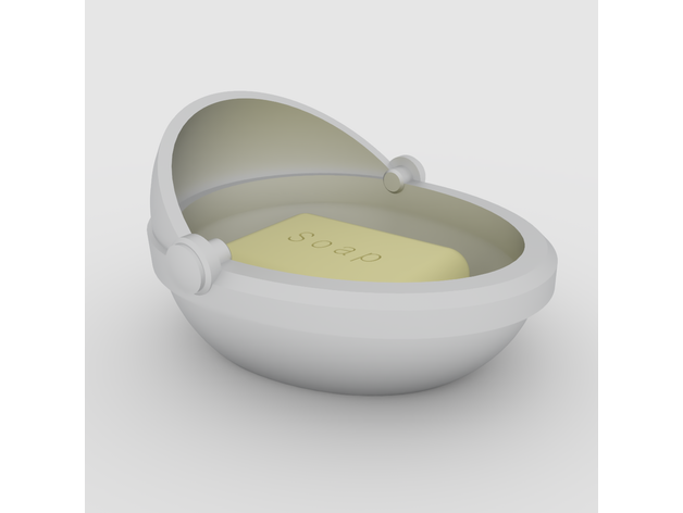 mandalorian yoda presepe sapone titolare supporto bambino bagno catia domestico rendering piatto 3D print model - Mito3D