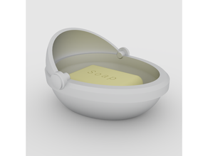 mandalorian yodas crib soap holder baby yoda bathroom catia household rendering dish 3d print model - Mito3D