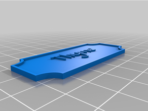 row signthymemy customized nameplate 3d print model - Mito3D