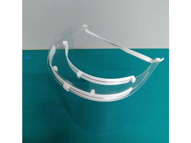 visera karışık lazer 3d covid19 v10 koronavirüs koruma 3D print model - Mito3D