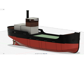 ravitaillement côtier artisanat vic rc cargaison navire 1 35 bateau modèle modélisme naval 3d print model - Mito3D