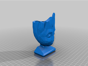lowpoly Groot testa vaso 3d print model - Mito3D