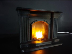 cheminée flammes 3d print model - Mito3D