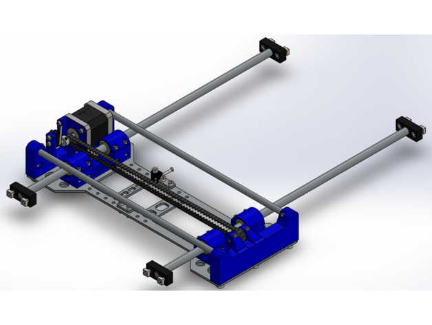 k8200 Achse aufbauen gt2 Lager Gürtel igus linear Velleman 3drag axis 3D print model - Mito3D