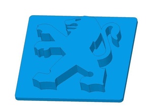 chiave logo peugeot 3d print model - Mito3D
