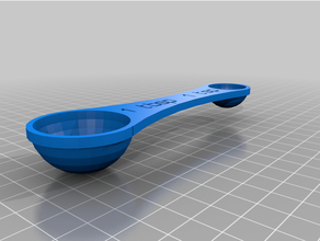 customized measuring spoon scoop esfdgdfgdgnded 3d print model - Mito3D