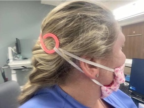 oreille épargnant hôpital masque extension hook 3d print model - Mito3D