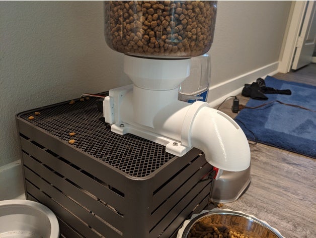 frambuesa pi motorizado gato alimentador barrena automatizado automático perro mascota servo 3D print model - Mito3D