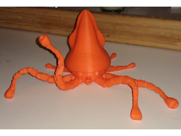 gooper gaffe articulé tentacules super mario ensoleillement 3D print model - Mito3D