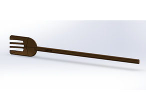 fork v014 dinning plate spoon 3d print model - Mito3D