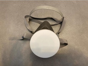 actualisé conception chirurgical filtre 3m masque 3200 grand diamètre cartouche coronavirus 3d print model - Mito3D