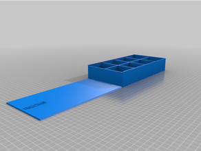 custrockbox 240omized empilable multi boîte faire glisser couvercle texte compartiments personnalisé 3d print model - Mito3D