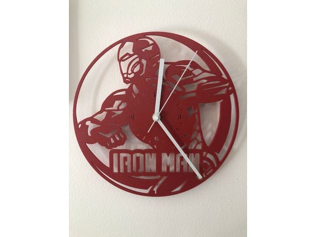 fer homme l'horloge horloge mur 3D print model - Mito3D